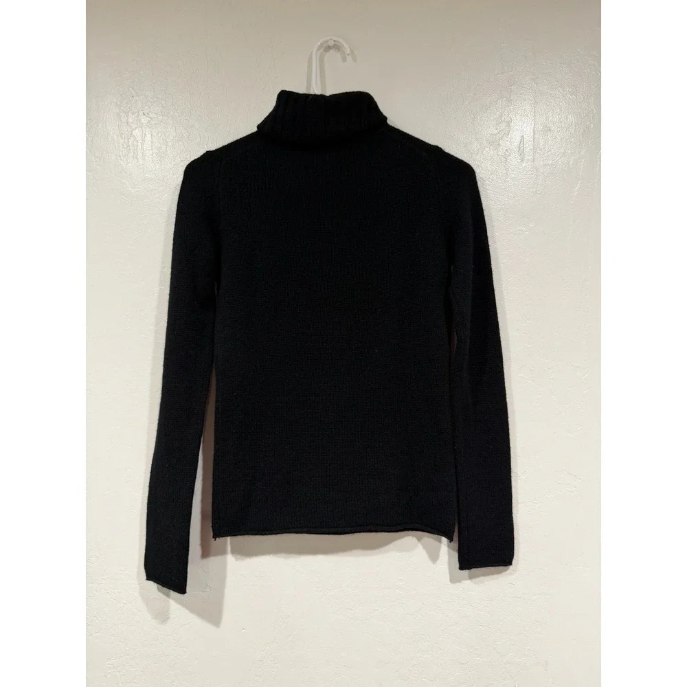 J.Crew Womens Black 100% Cashmere Turtleneck Sweater Size XS